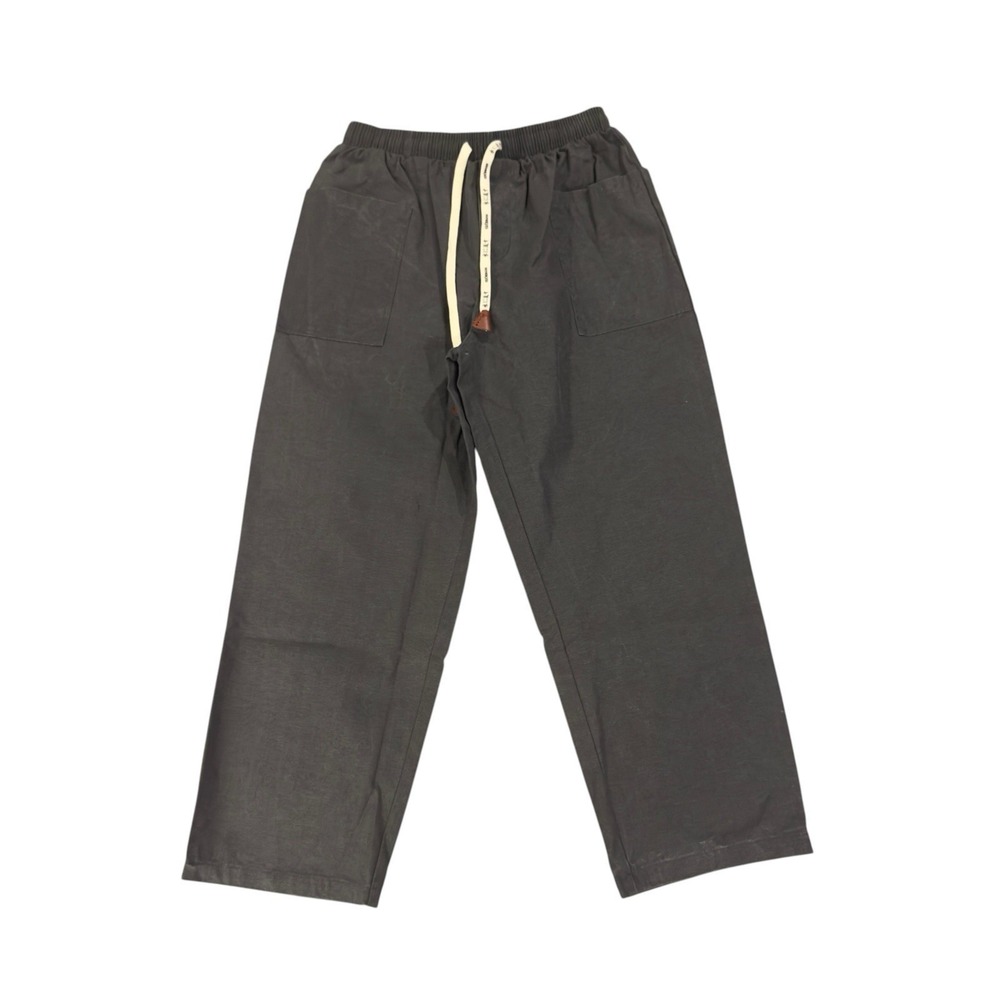 Kidoriman Men's Size XL Gray Wide Leg Japanese Pokku Streetwear Baggy Pants guc